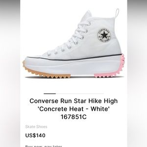 Converse Run Star Hike High 'Concrete Heat - White'
